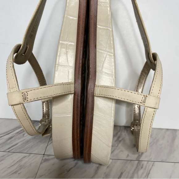 Sam Edelman Naomi Modern Ivory Crocodile Leather Sandal 6 1/2 M - Picture 6 of 14